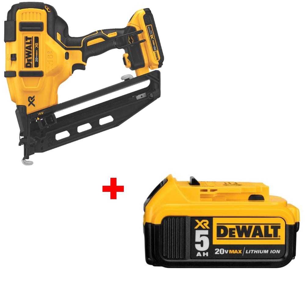 DeWalt DCN660D1 20V MAX 16Ga Nailer Kit w/ FREE DCB205 20V Max Battery Pack
