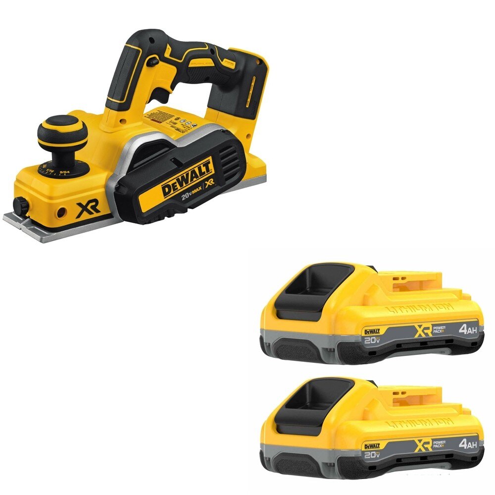 DeWalt DCP580B Brushless Planer W/ FREE DCB2104-2 4Ah Battery, 2 Pack
