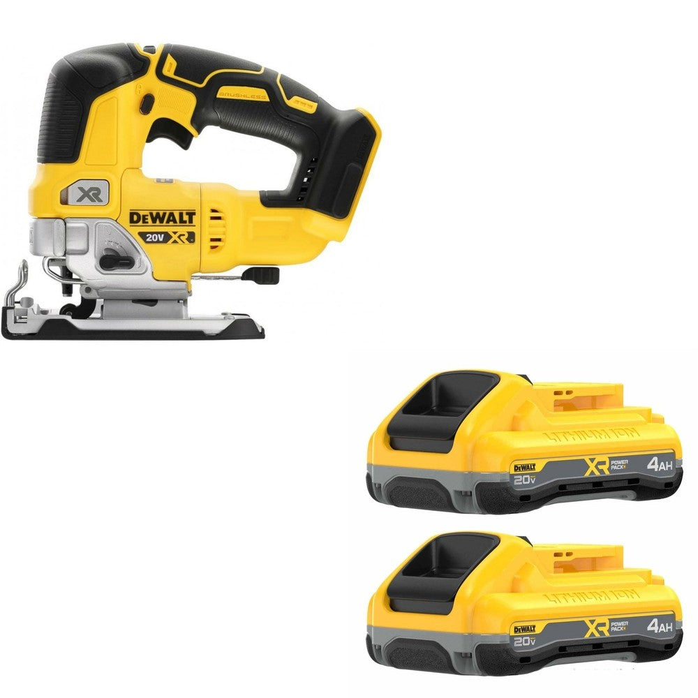 DeWalt DCS334B Jigsaw W/ FREE DCB2104-2 4Ah Battery, 2 Pack