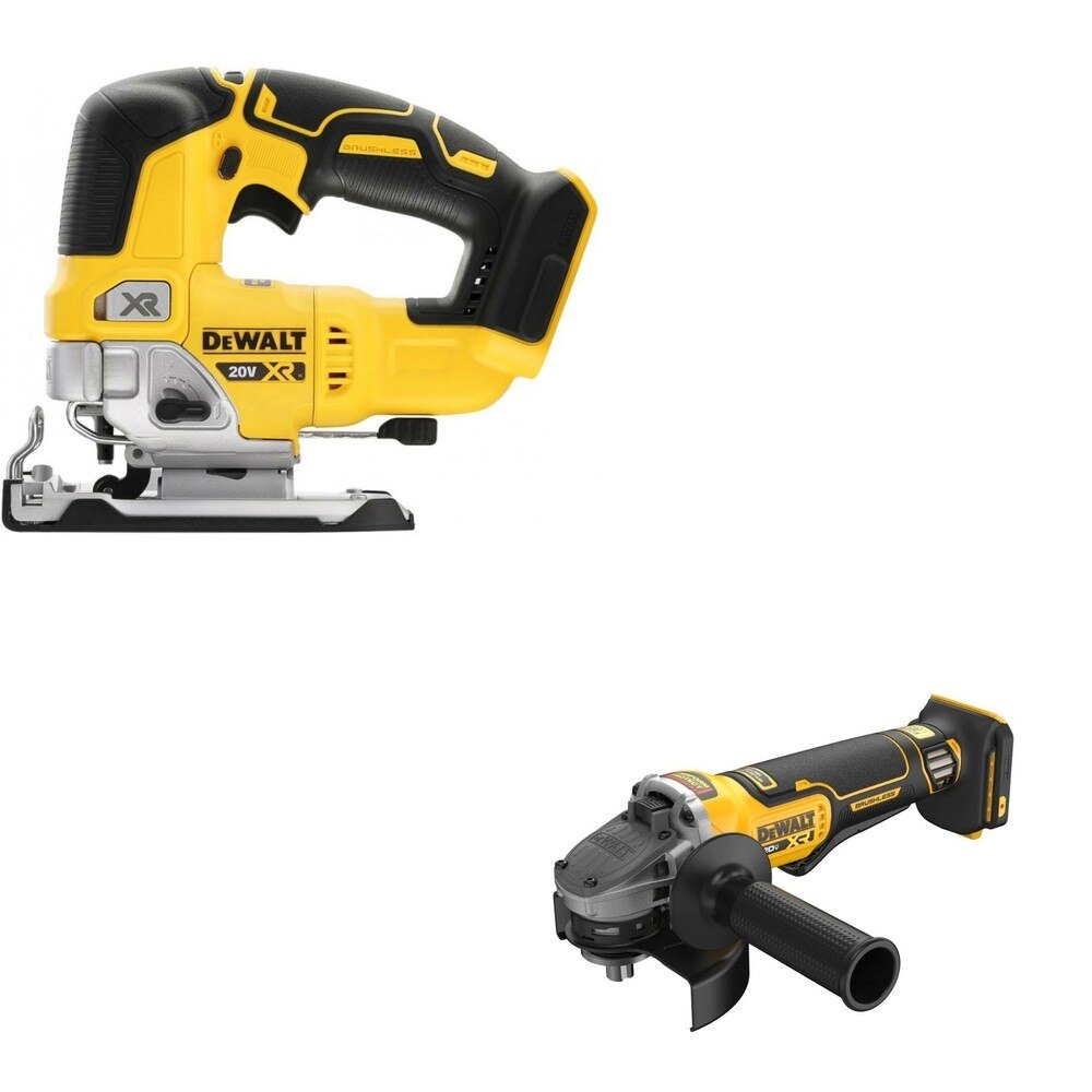 DeWalt DCG410B 20V MAX XR 4-1/2 in. Angle Grinder W/ DCS334B Jig Saw
