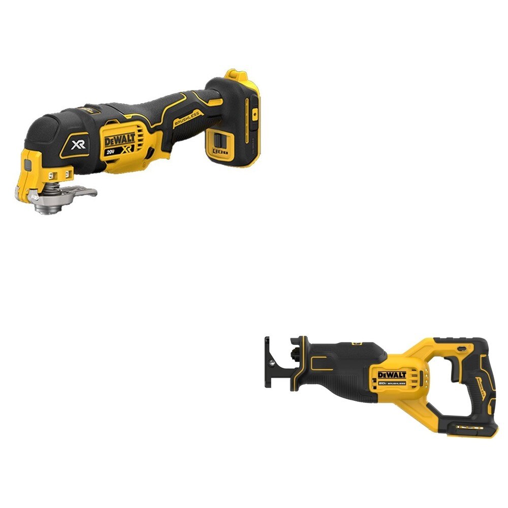 DeWalt DCS356B 20V MAX XR 3-Speed Oscillating Multi-Tool W/ DCS382B Reciprocating Saw