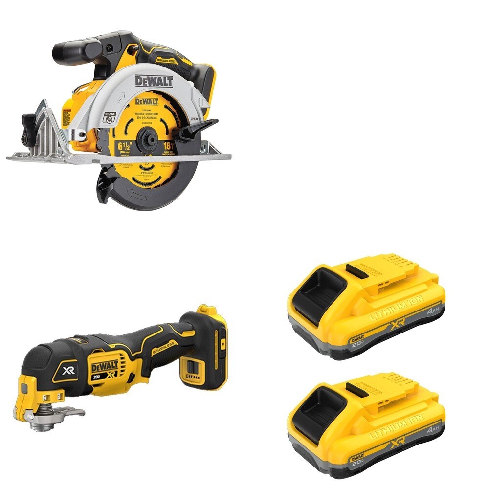 DeWalt DCB2104-2 POWERPACK 4Ah 2-Pack W/ DCS356B Oscillating Multi-Tool and DCS565B