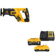 DeWalt DCS367B 20V MAX XR Recip Saw, Bare Tool W/ DCB2460C 20V MAX Starter Kit