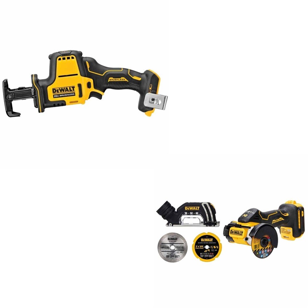DeWalt DCS369B ATOMIC 20V MAX One-Handed Reciprocating Saw W/ DCS438B 3 in. Cut-Off Tool