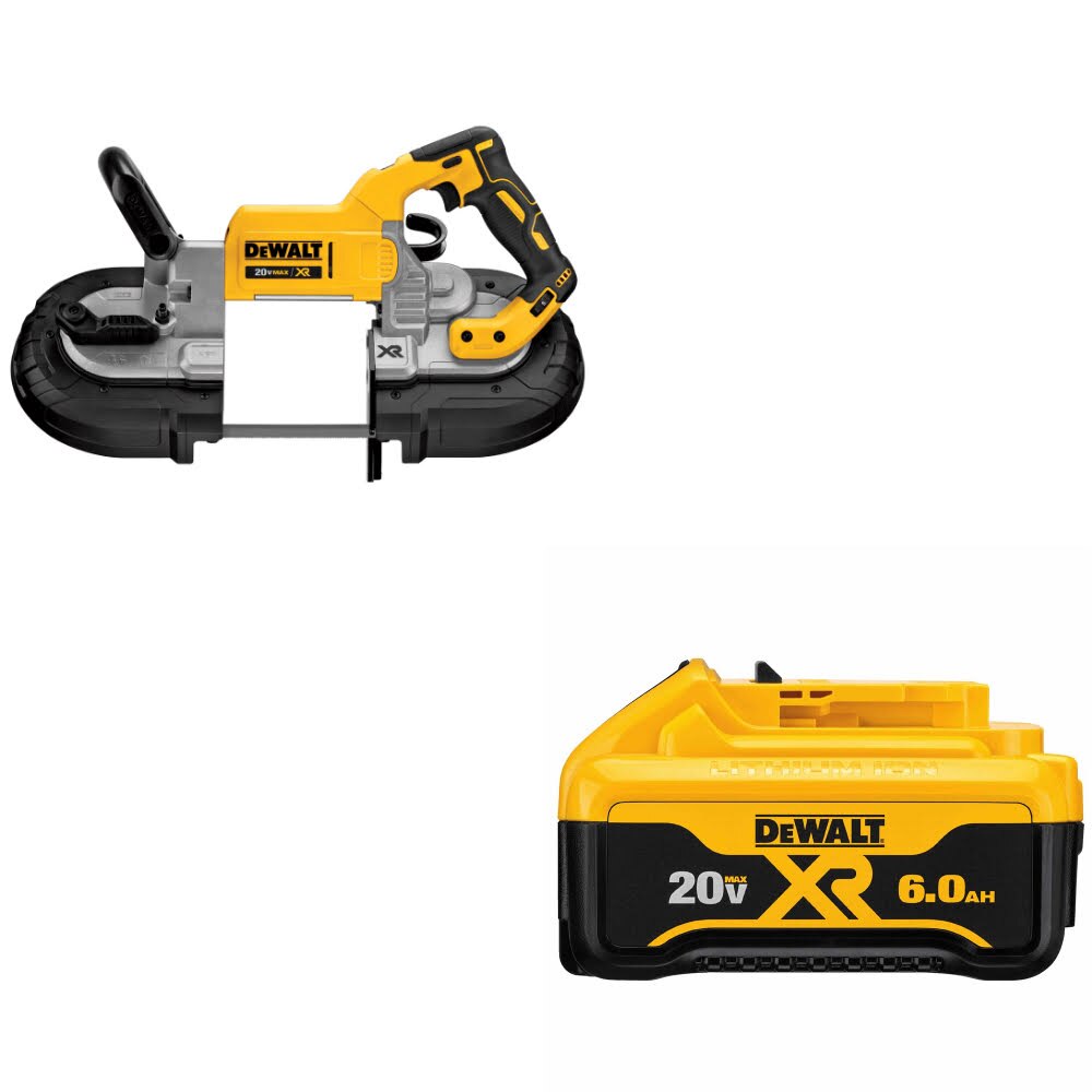 DeWalt DCS374B 20V MAX Band Saw, Bare Tool W/ DCB206 20V MAX 6.0Ah Battery Pack