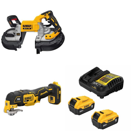 DeWalt DCS376B Bandsaw Kit W/ DCS356B Multi-Tool and FREE DCB205-2C Battery Kit