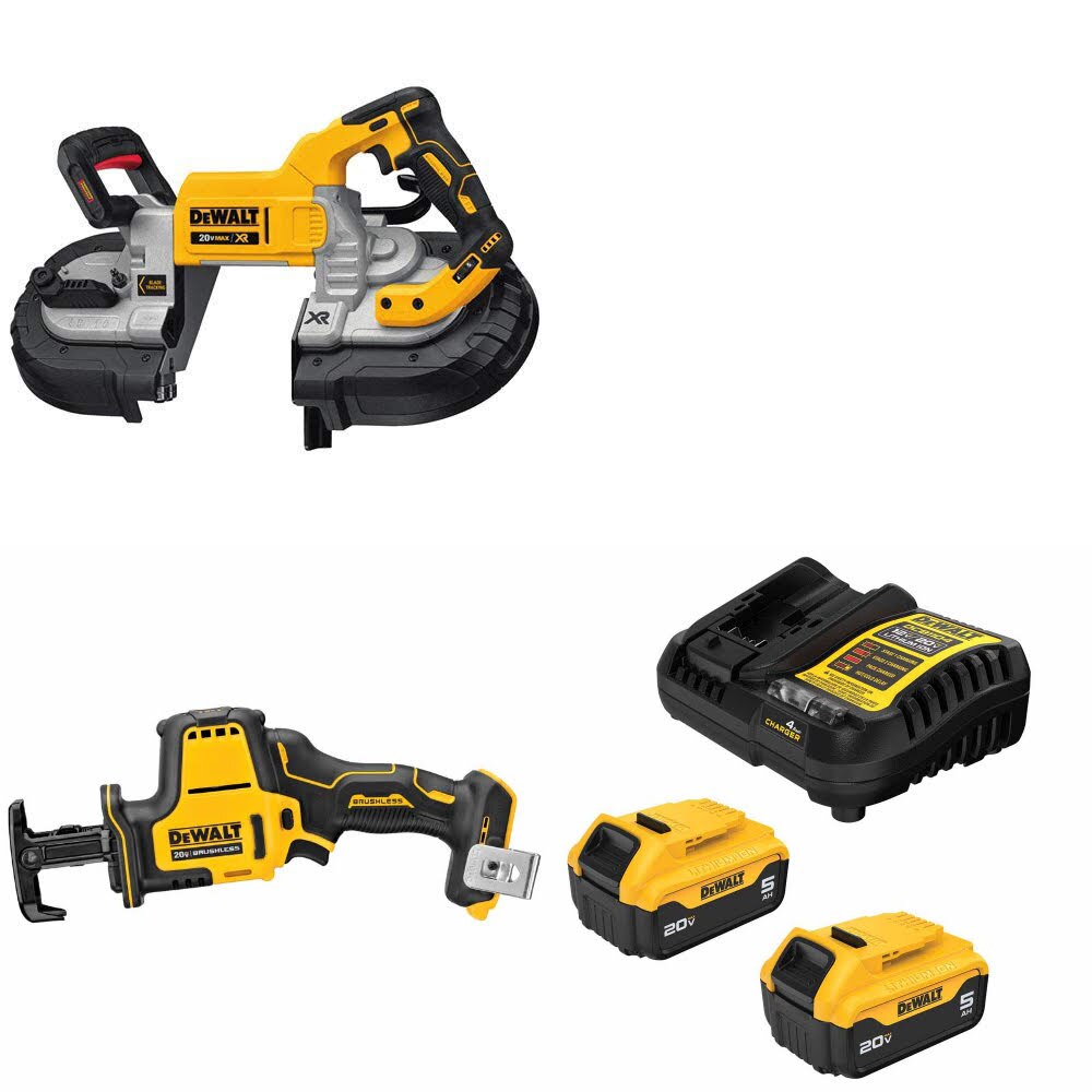 DeWalt DCS376B Bandsaw Kit W/ DCS369B Reciprocating Saw and FREE DCB205-2C Battery Kit