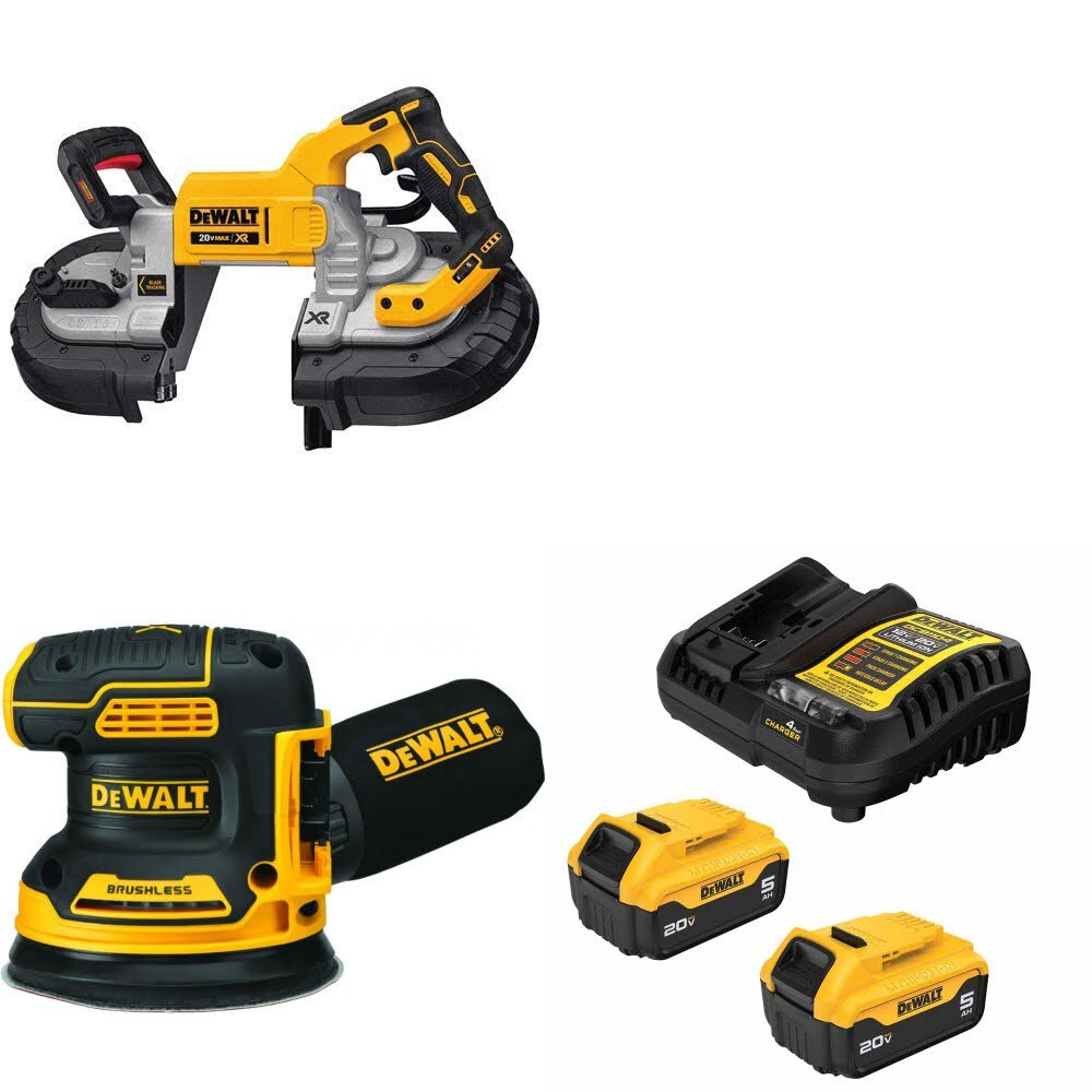 DeWalt DCS376B Bandsaw Kit W/ DCW210B Sander and FREE DCB205 Battery Kit