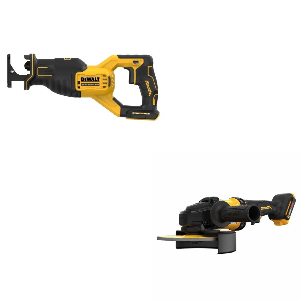 DeWalt DCG440B 60V MAX 7 in. Grinder W/ DCS382B Reciprocating Saw
