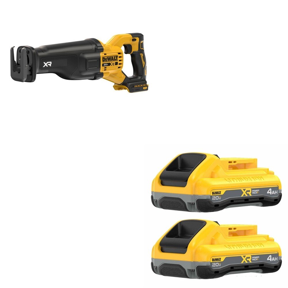DeWalt DCS384B Reciprocating Saw W/ FREE DCB2104-2 4Ah Battery, 2 Pack