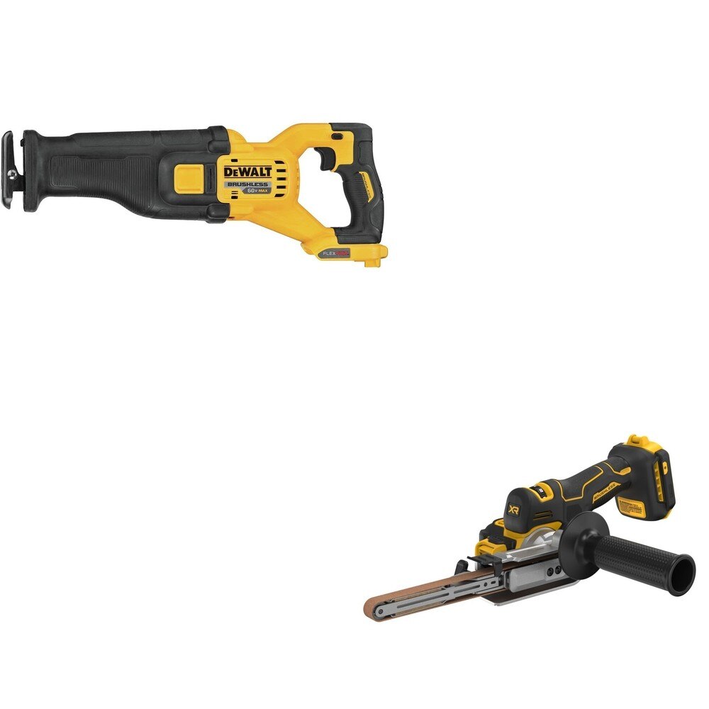 DeWalt DCS389B 60V MAX Reciprocating Saw W/ DCM200B Bandfile Sander
