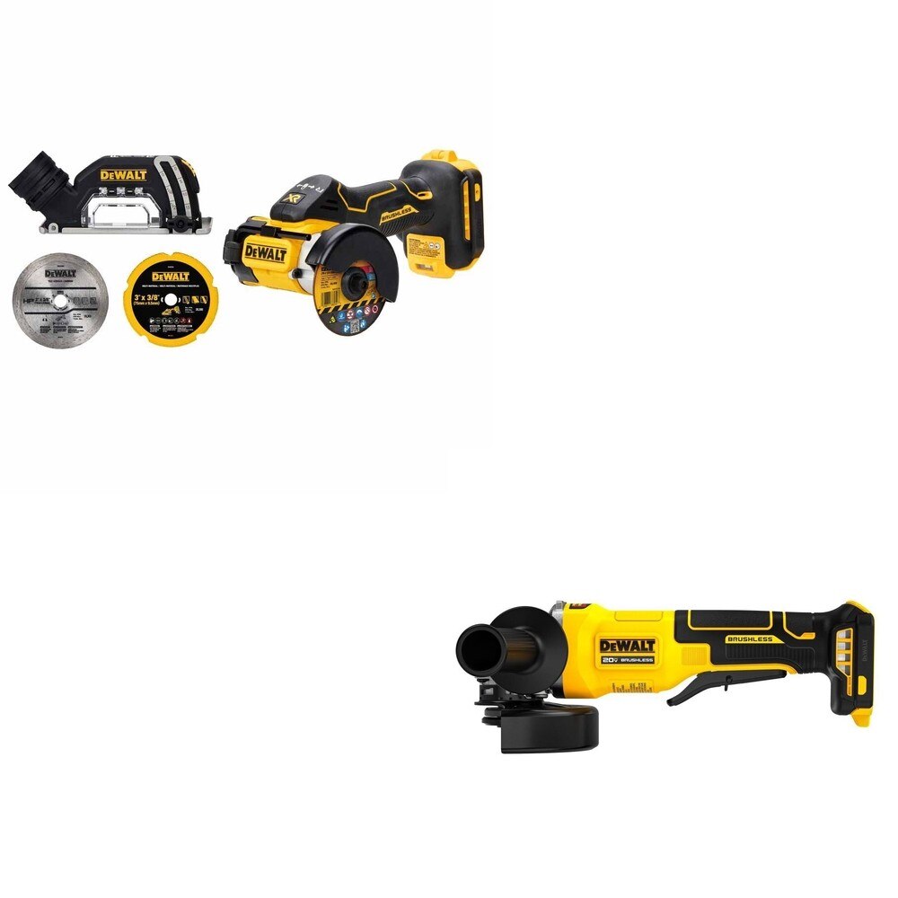 DeWalt DCS438B 20V MAX XR 3 in. Cut-Off Tool W/ DCG408B Paddle-Switch Grinder