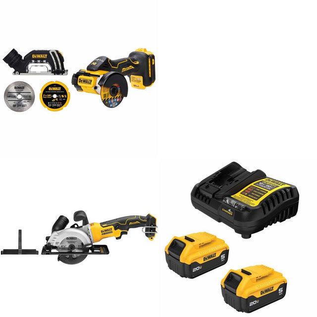 DeWalt DCS438B 20V MAX Cut-Off Tool Kit W/ DCS571B Circular Saw and FREE DCB205 Battery Kit