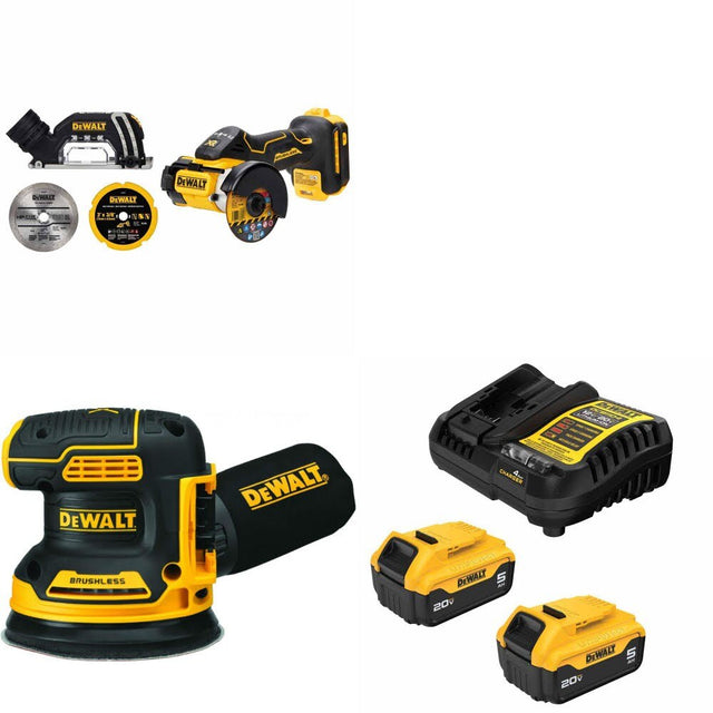 DeWalt DCS438B 20V MAX Cut-Off Tool Kit W/ DCW210B Sander and FREE DCB205 Battery Kit