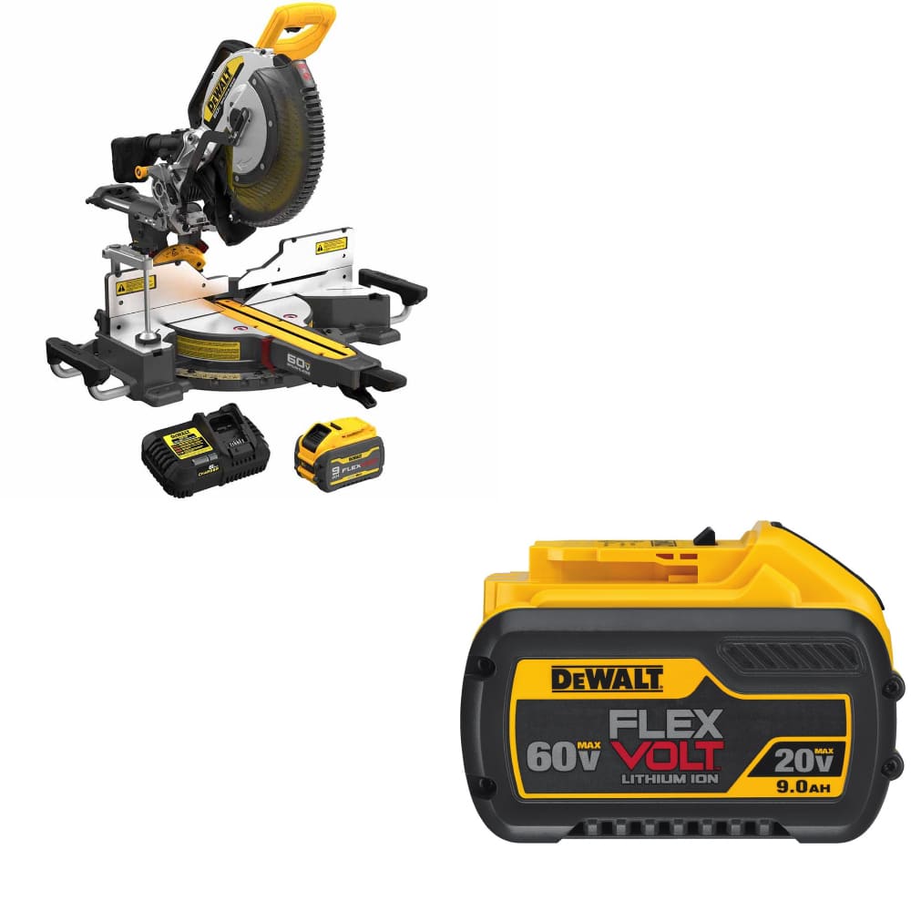 DeWalt DCS781B 60V MAX 12" Miter Saw, Bare W/ FREE DCB609 20V/60V MAX Battery