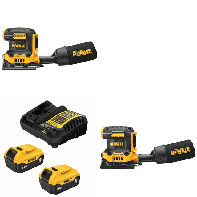 DeWalt DCW200B Sander, 2 Pack Kit W/ FREE DCB205-2C Battery Kit