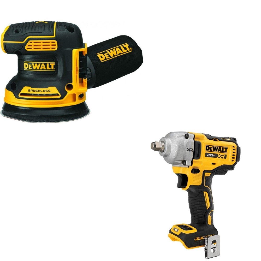 DeWalt DCF891B 20V MAX XR 1/2 in. Mid-Range Impact Wrench W/ DCW210B Random Orbital Sander