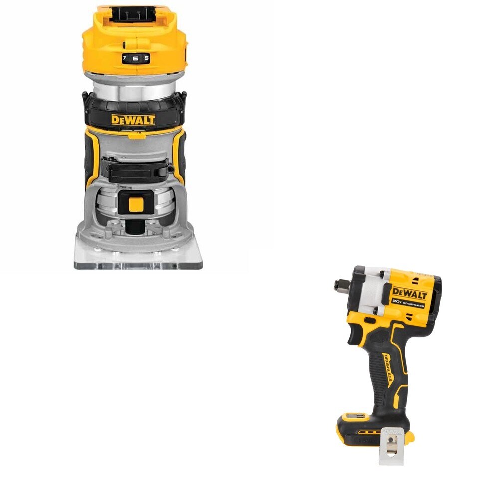 DeWalt DCF921B ATOMIC 20V MAX 1/2 in. Impact Wrench W/ DCW600B Compact Router