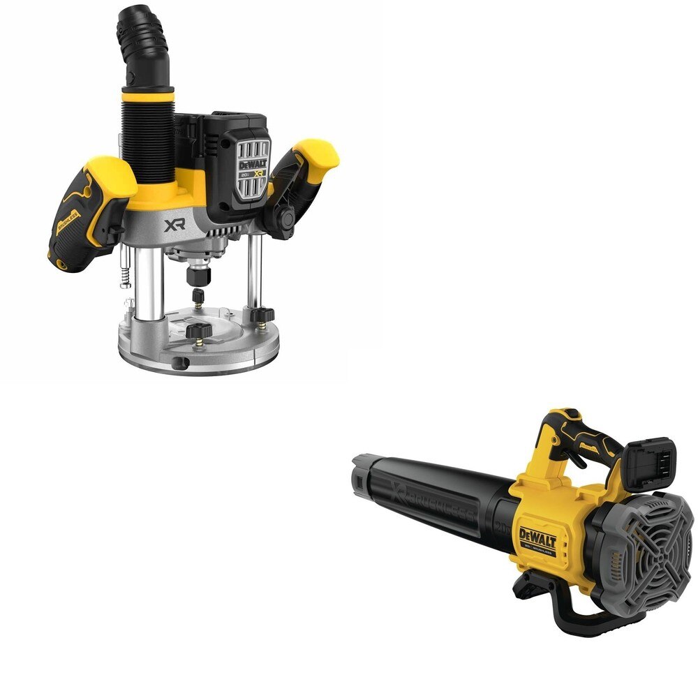 DeWalt DCW620B 20V MAX XR 2-1/4 HP Plunge Router W/ DCBL722B Handheld Blower