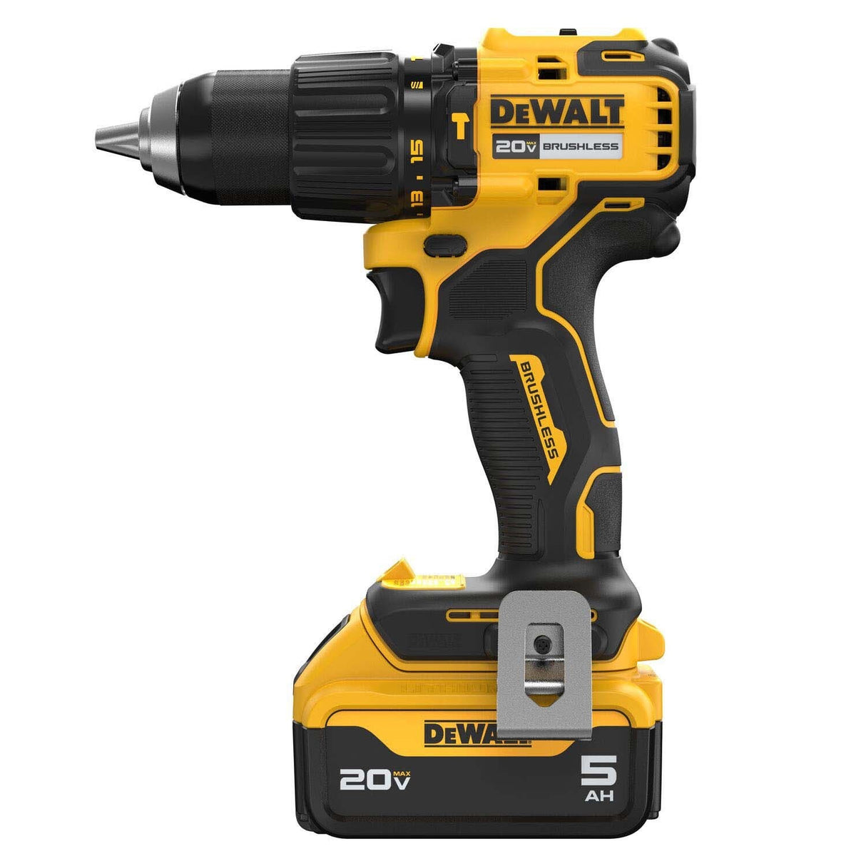 DeWalt DCD798P1 20V MAX 1/2 in. Brushless Hammer Drill Kit with 5Ah Battery and Charger (1 Kit)