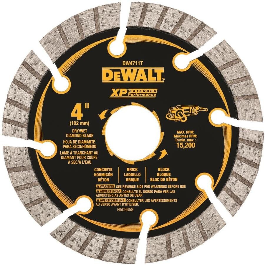 Dewalt DW4711T Turbo Segment XP 4" Diamond Blade