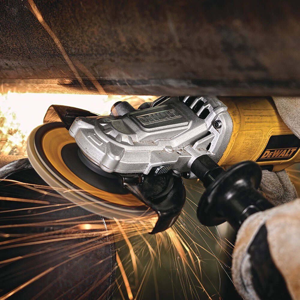 DeWalt DWE4120FN 4-1/2" - 5" Flathead Paddle Switch Small Angle Grinder - 6