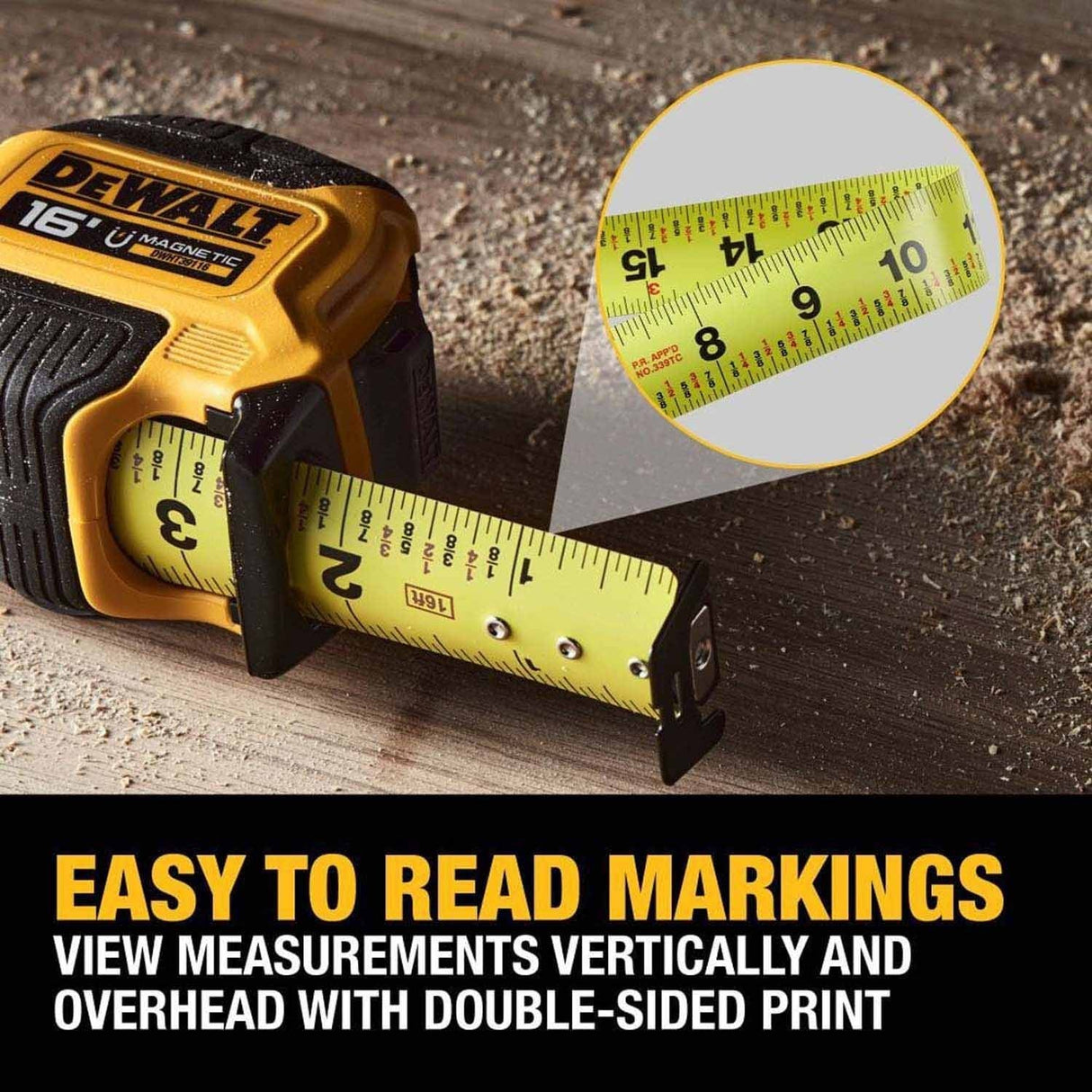 DeWalt DWHT39116S 16 ft. Compact Magnetic Tape Measure - 7