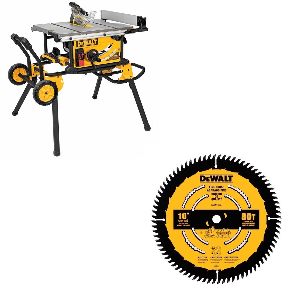 DeWalt DWE7491RS 10 in. Jobsite Table Saw W/ DWA11080 Saw Blade