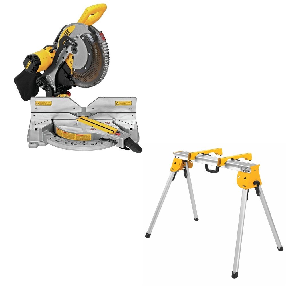 DeWalt DWS716 12 in. Double-Bevel Miter Saw W/ DWX725B Miter Saw Stand