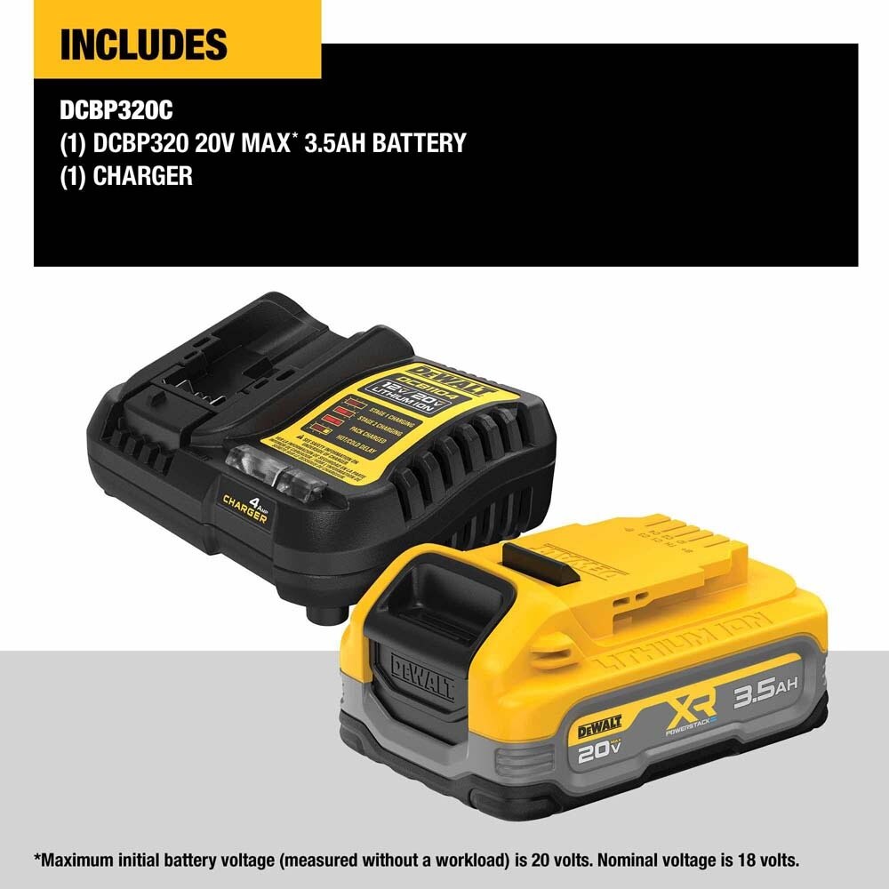 DeWalt DCBP320C 20V MAX* XR POWERSTACK 3.5Ah Battery Kit - 2