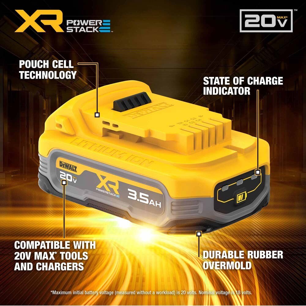 DeWalt DCBP320 20V MAX* XR POWERSTACK 3.5Ah Battery - 6