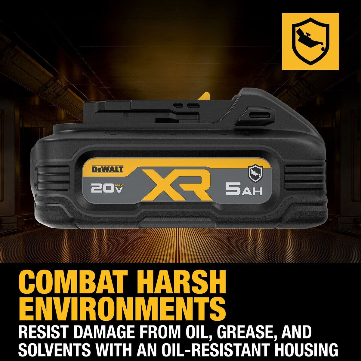 DeWalt DCBP520G 20V MAX* POWERSTACK Oil Resistant 5.0 AH Battery - 5
