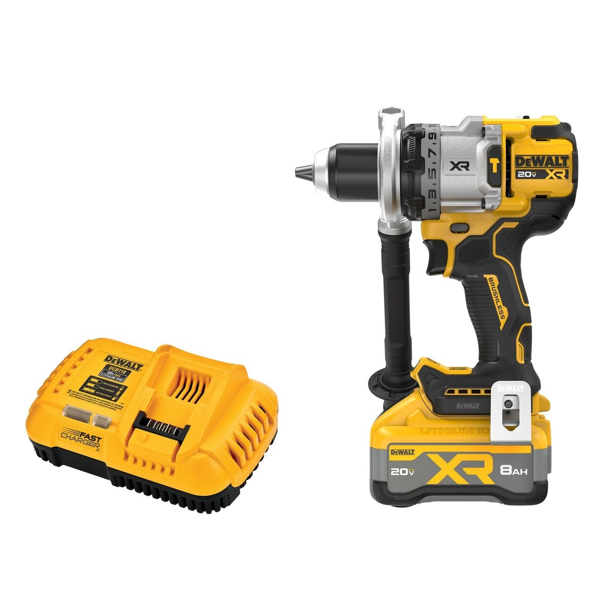 DeWalt DCD1007WW1 20V MAX XR Brushless Cordless 1/2 in. Hammer Drill Kit