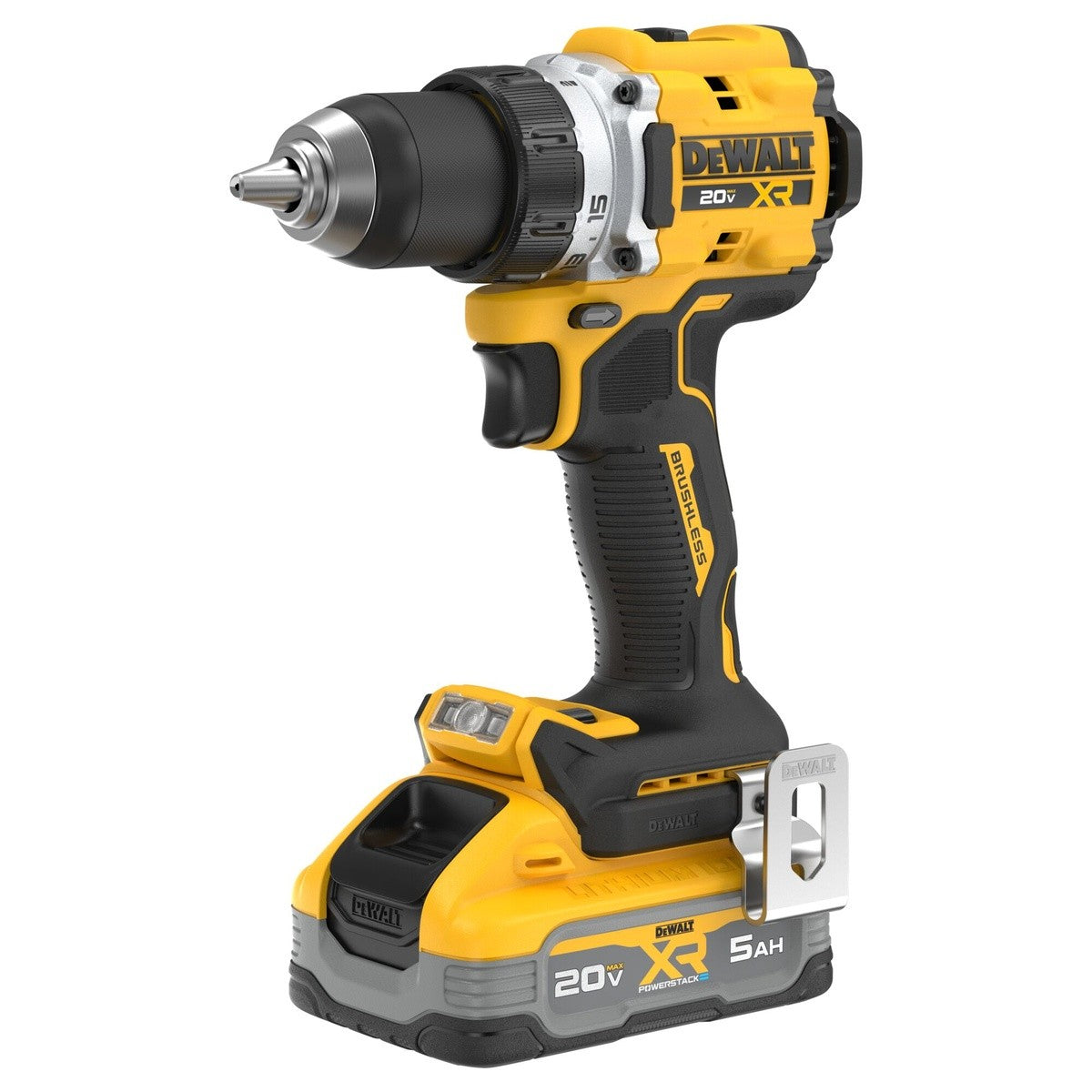 DeWalt DCD801H1 20V MAX XR 1-2" Brushless Cordless Drill Driver Kit with 5Ah POWERSTACK Battery (1 Battery) - 2