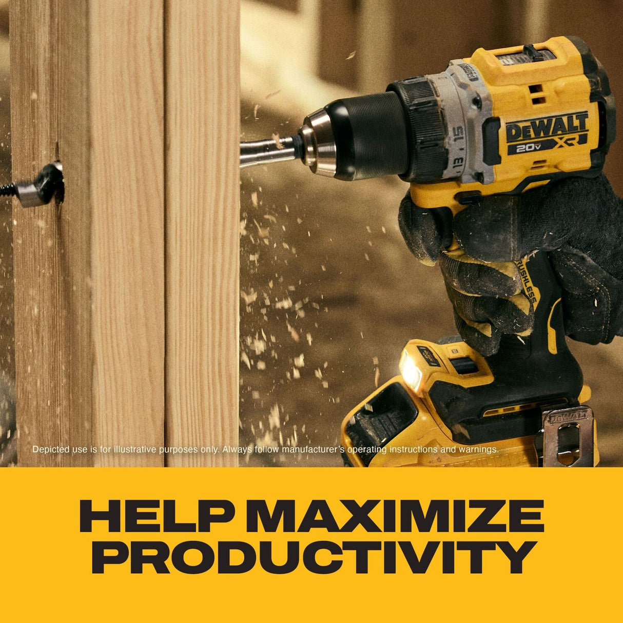 DeWalt DCD801H1 20V MAX XR 1-2" Brushless Cordless Drill Driver Kit with 5Ah POWERSTACK Battery (1 Battery) - 9