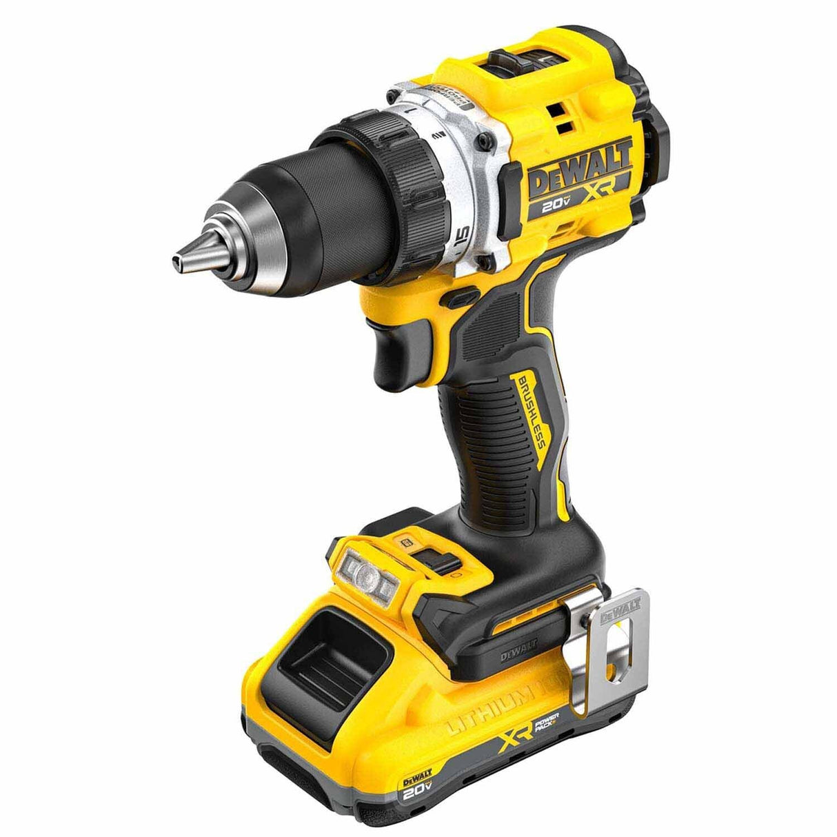 DeWalt DCD801QQ2 20V MAX XR Brushless Cordless 1/2 in. Drill/Driver Kit with POWERPACK Batteries - 2