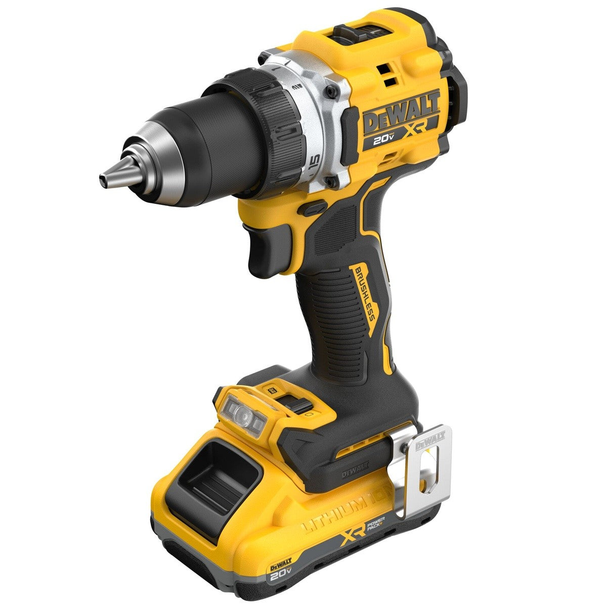 DeWalt DCD801QQ2 20V MAX XR Brushless Cordless 1/2 in. Drill/Driver Kit with POWERPACK Batteries - 4