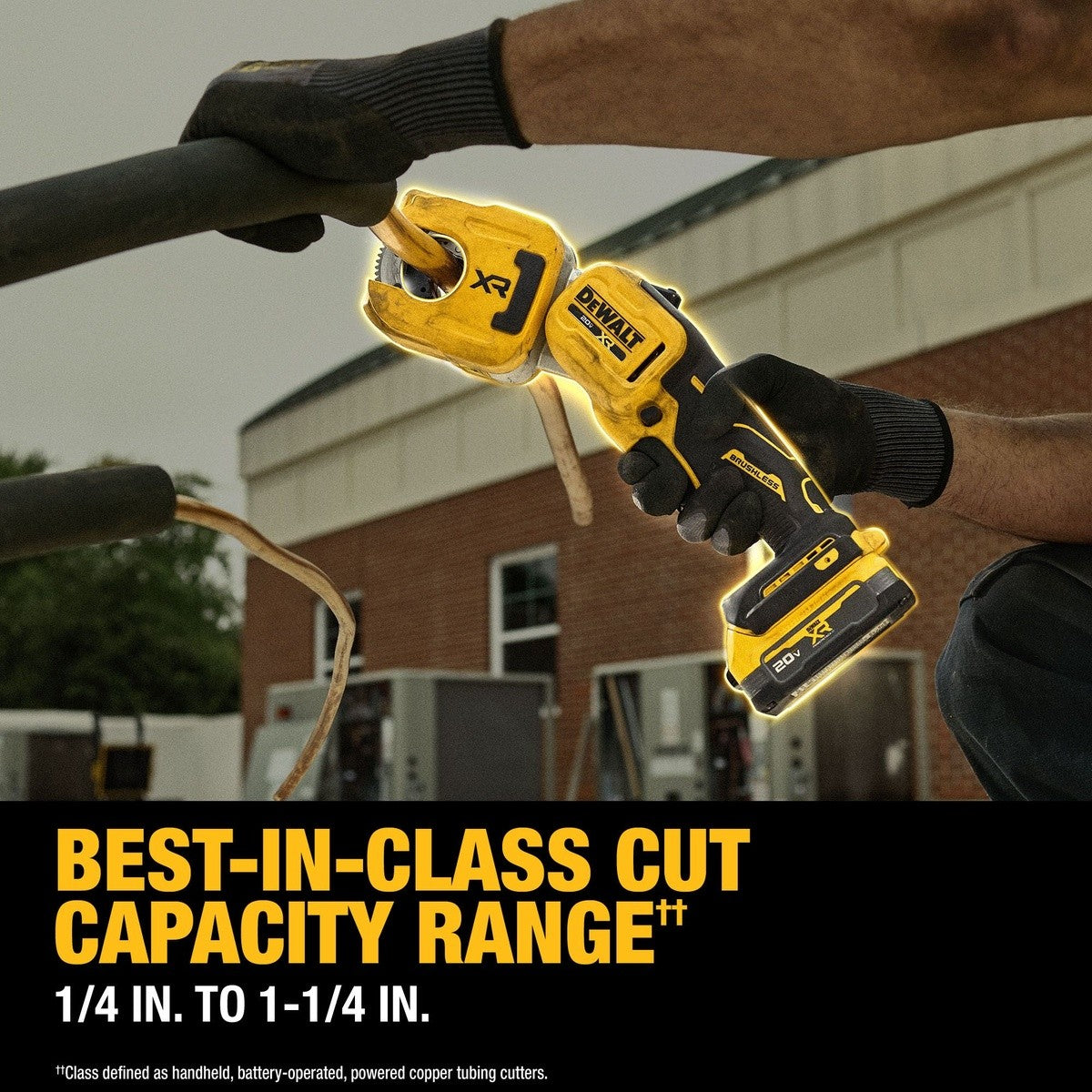 DeWalt DCE154E1 20V MAX XR 1-1/4" Copper Tubing Cutter Kit - 7