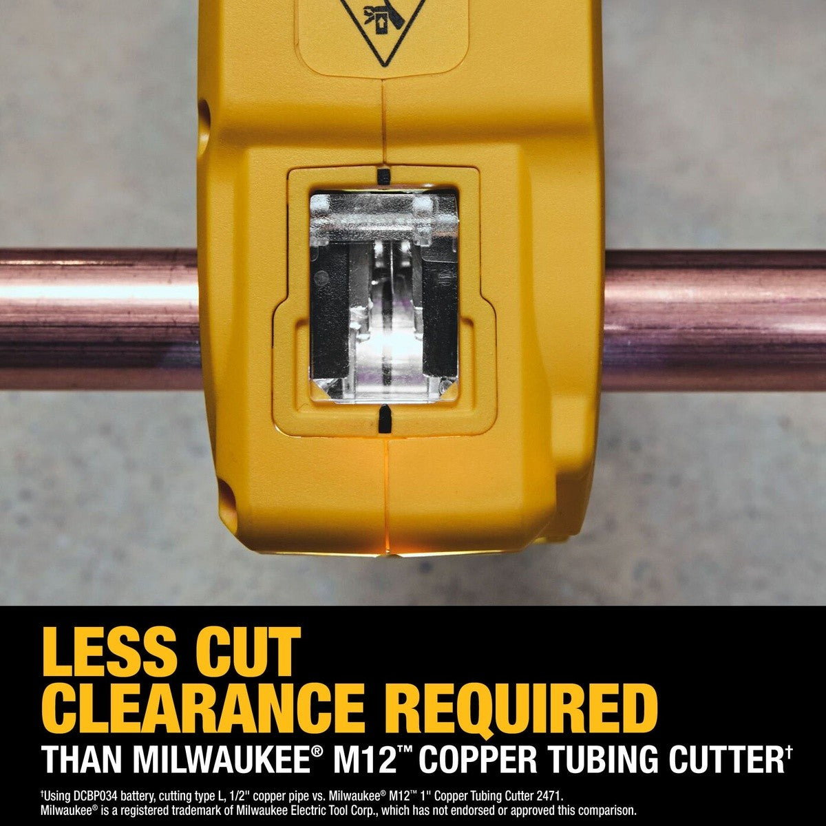 DeWalt DCE154E1 20V MAX XR 1-1/4" Copper Tubing Cutter Kit - 12