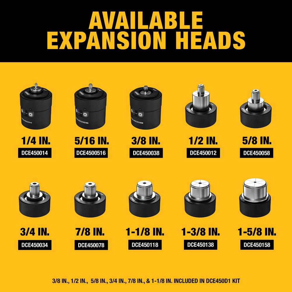 DeWalt DCE450D1 20V MAX* Copper Swage Tool Kit - 14