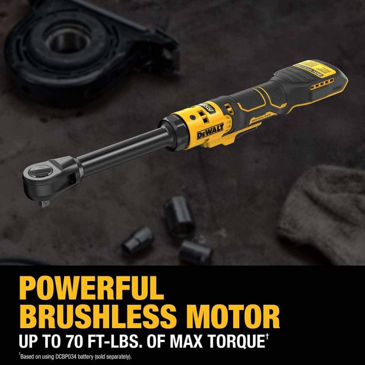 DeWalt DCF513EB 20V MAX ATOMIC Brushless Cordless 3/8 in. Extended Reach Ratchet (Tool Only) - 4