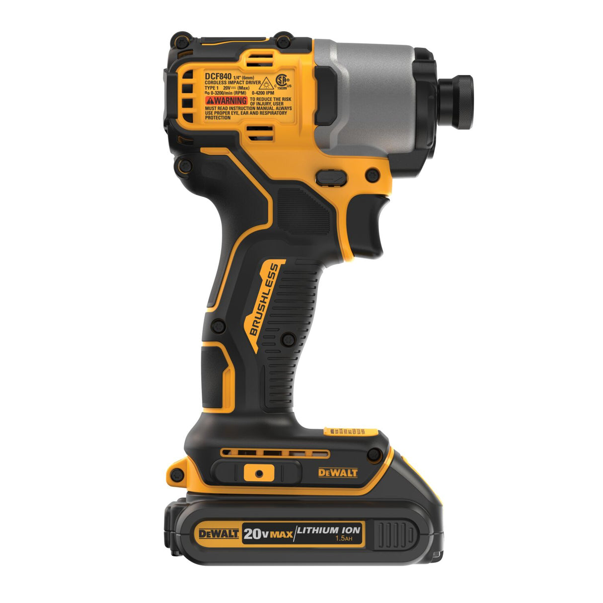 DeWalt DCF840C2 20V MAX* 1/4 in. Brushless Cordless Impact Driver Kit - 4