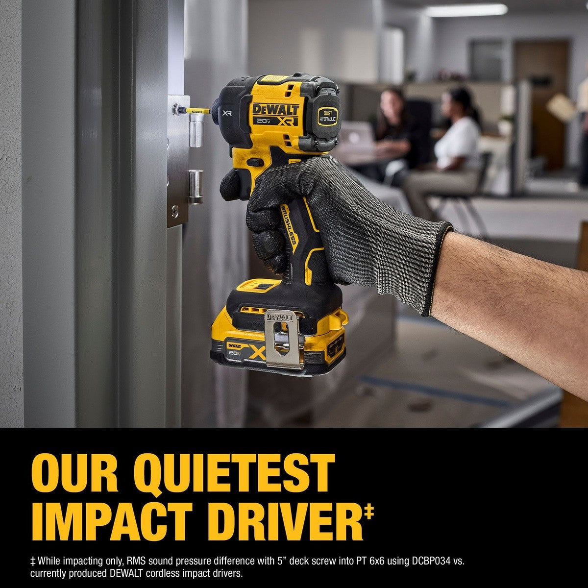 DeWalt DCF870E1 20V MAX XR Brushless Cordless 1/4 in. Quiet Hydraulic Impact Driver Kit - 8