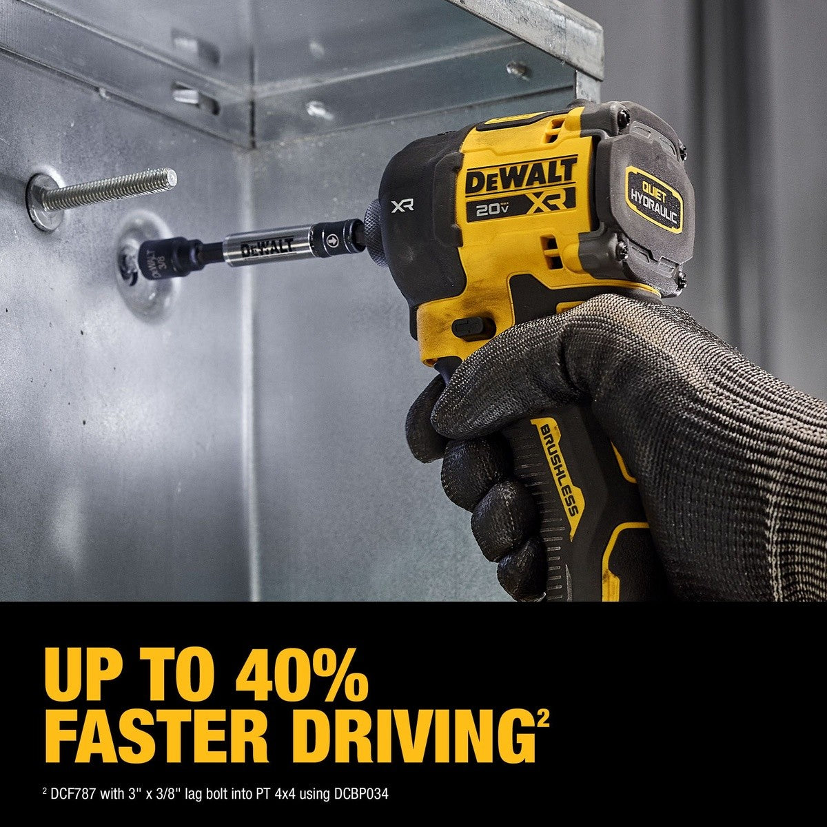 DeWalt DCF870E1 20V MAX XR Brushless Cordless 1/4 in. Quiet Hydraulic Impact Driver Kit - 10
