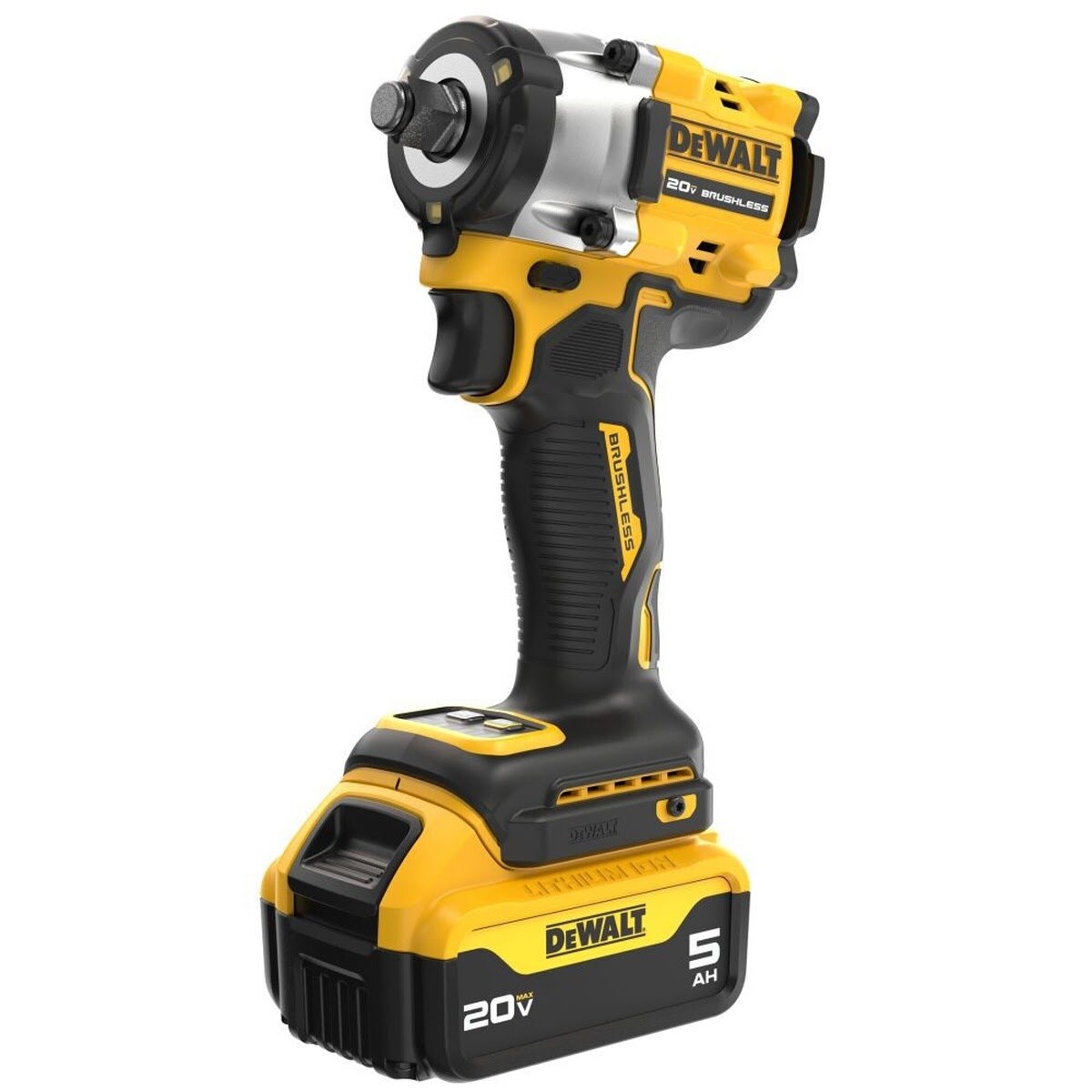 DeWalt DCF921P1 ATOMIC 20V MAX 1/2" Cordless Impact Wrench Kit with 5Ah Battery and Charger (1 Battery, 1 Charger, 1 Bag) - 3
