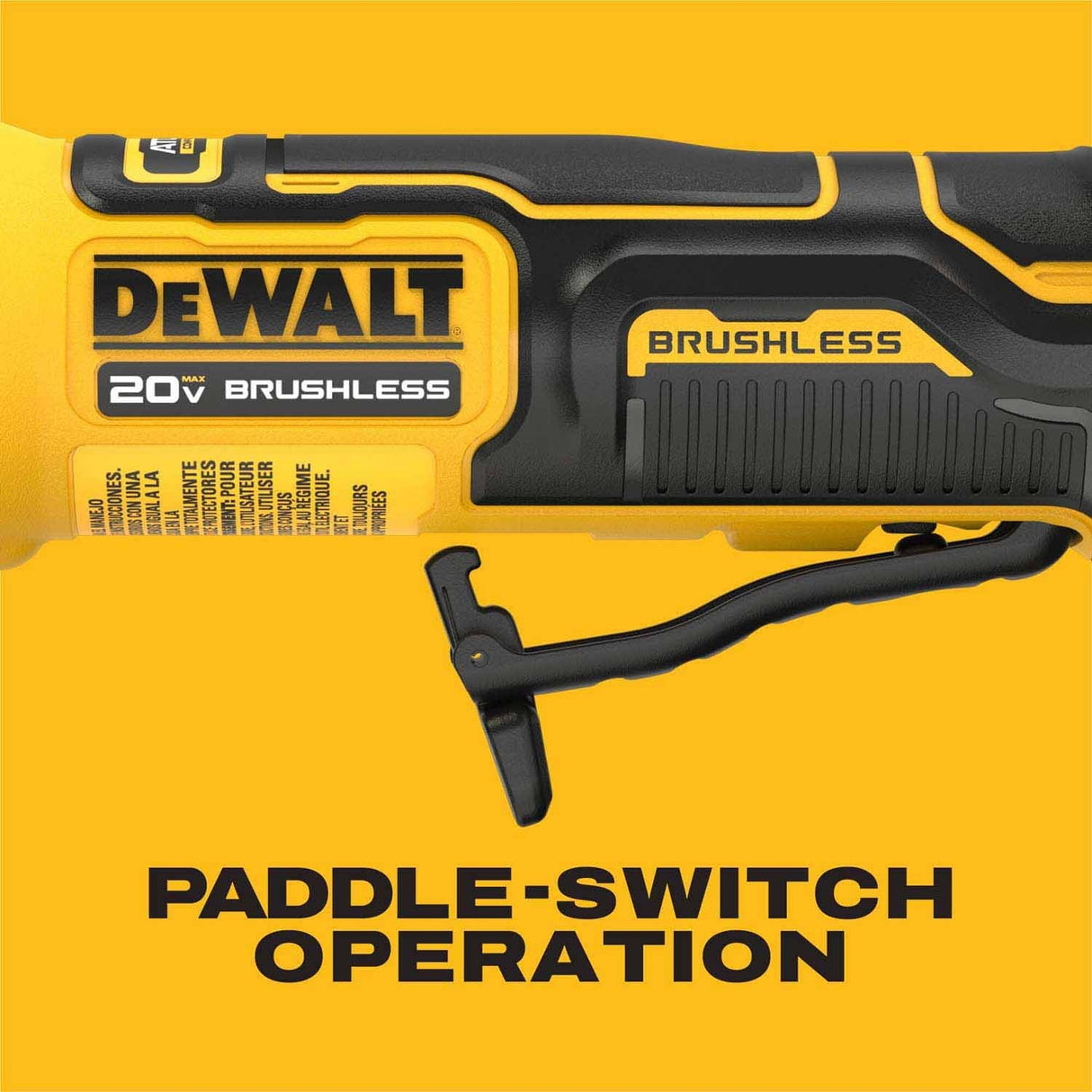 DeWalt DCG400BLR ATOMIC 20V MAX* 4 in. Angle Grinder with Lanyard Ready Attachment Point (Tool Only) - 9