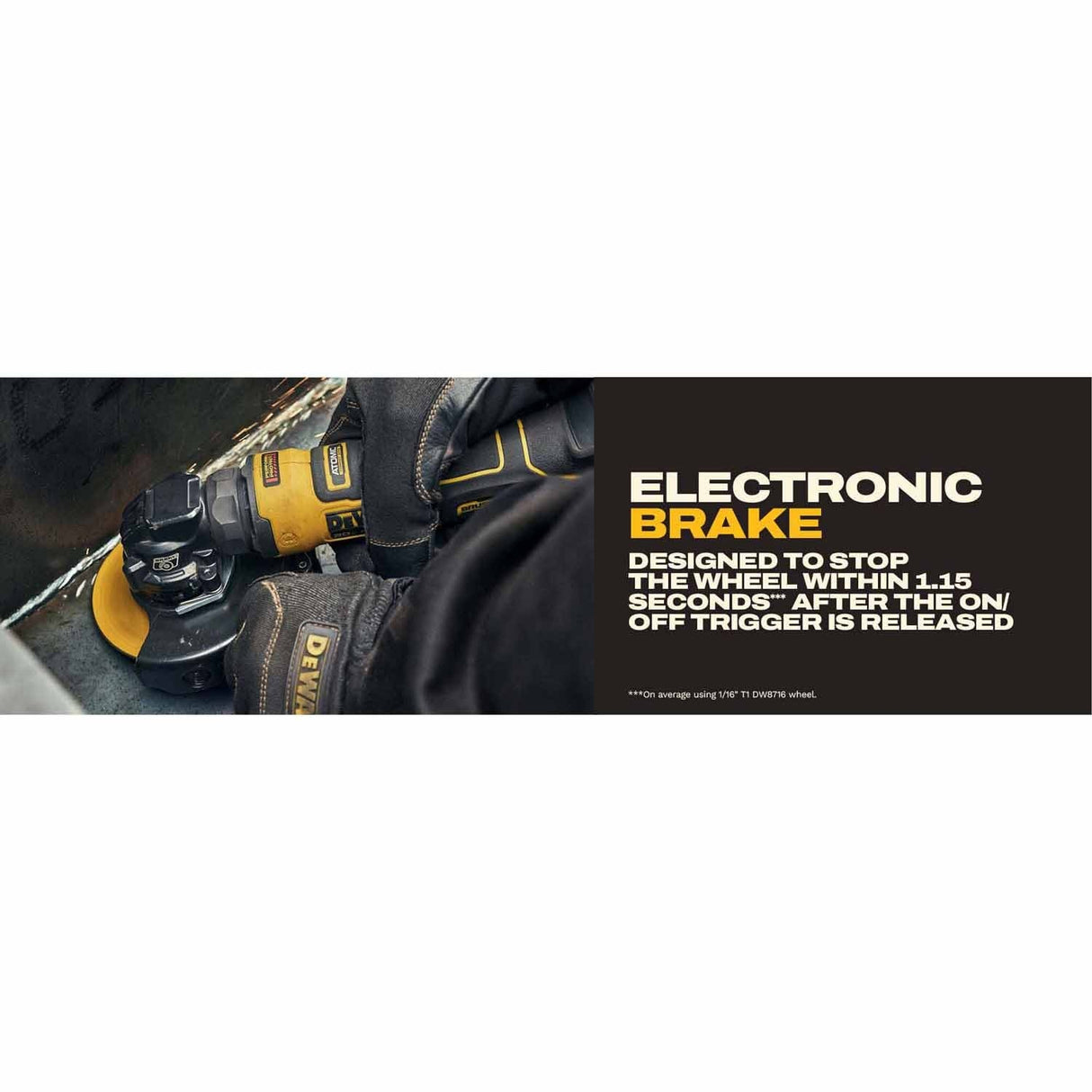 DeWalt DCG400BLR ATOMIC 20V MAX* 4 in. Angle Grinder with Lanyard Ready Attachment Point (Tool Only) - 11