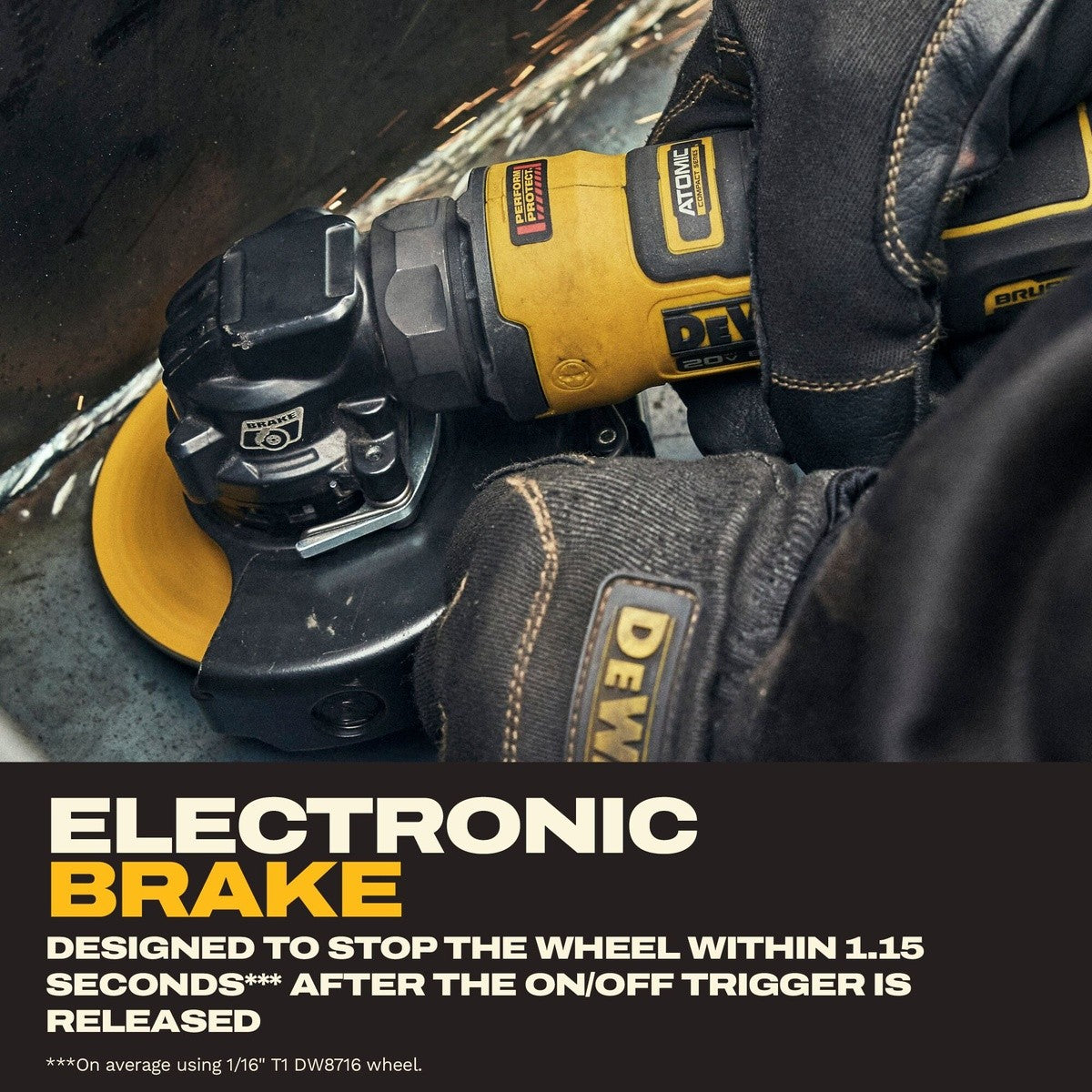 DeWalt DCG400S2 ATOMIC 20V MAX* 4 in. Angle Grinder Kit with XR POWERSTACK - 9