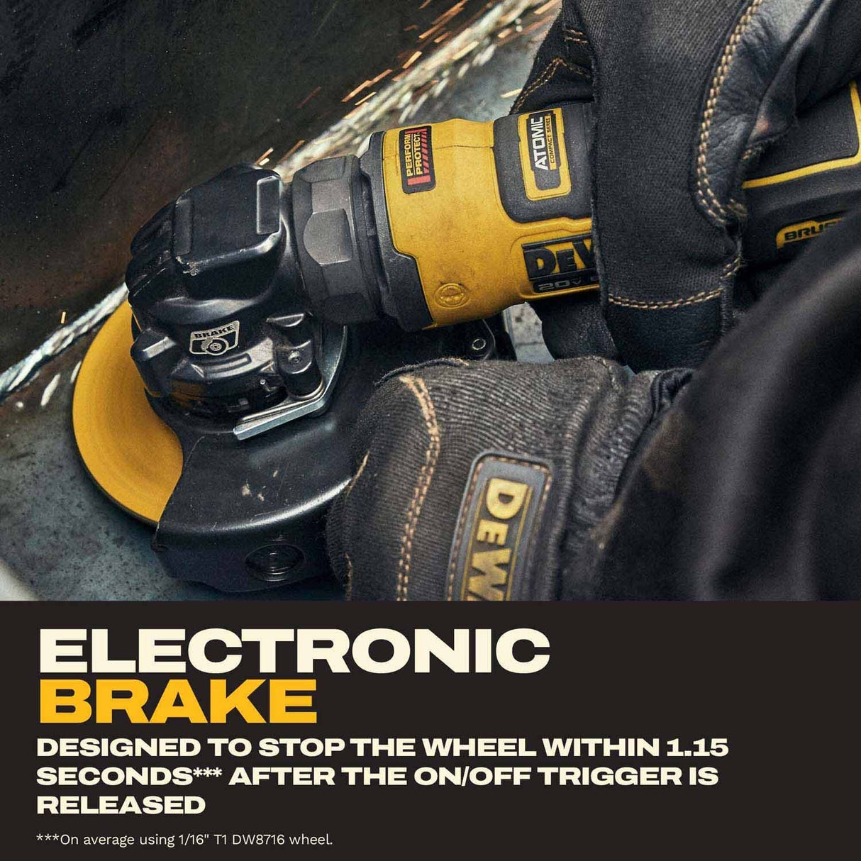 DeWalt DCG400S2 ATOMIC 20V MAX* 4 in. Angle Grinder Kit with XR POWERSTACK - 13