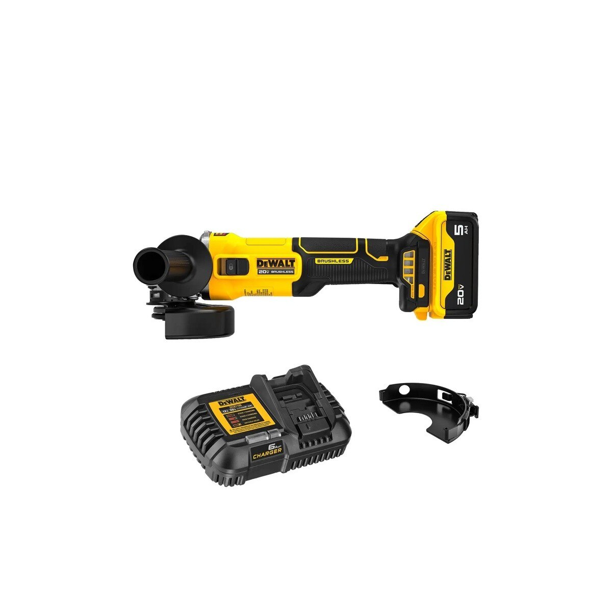 DeWalt DCG407P1 20V MAX Brushless Cordless 4 1/2 in. Slide-Switch Grinder Kit - 8